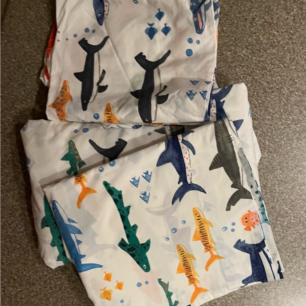 Pottery Barn Shark Full Size sheet set